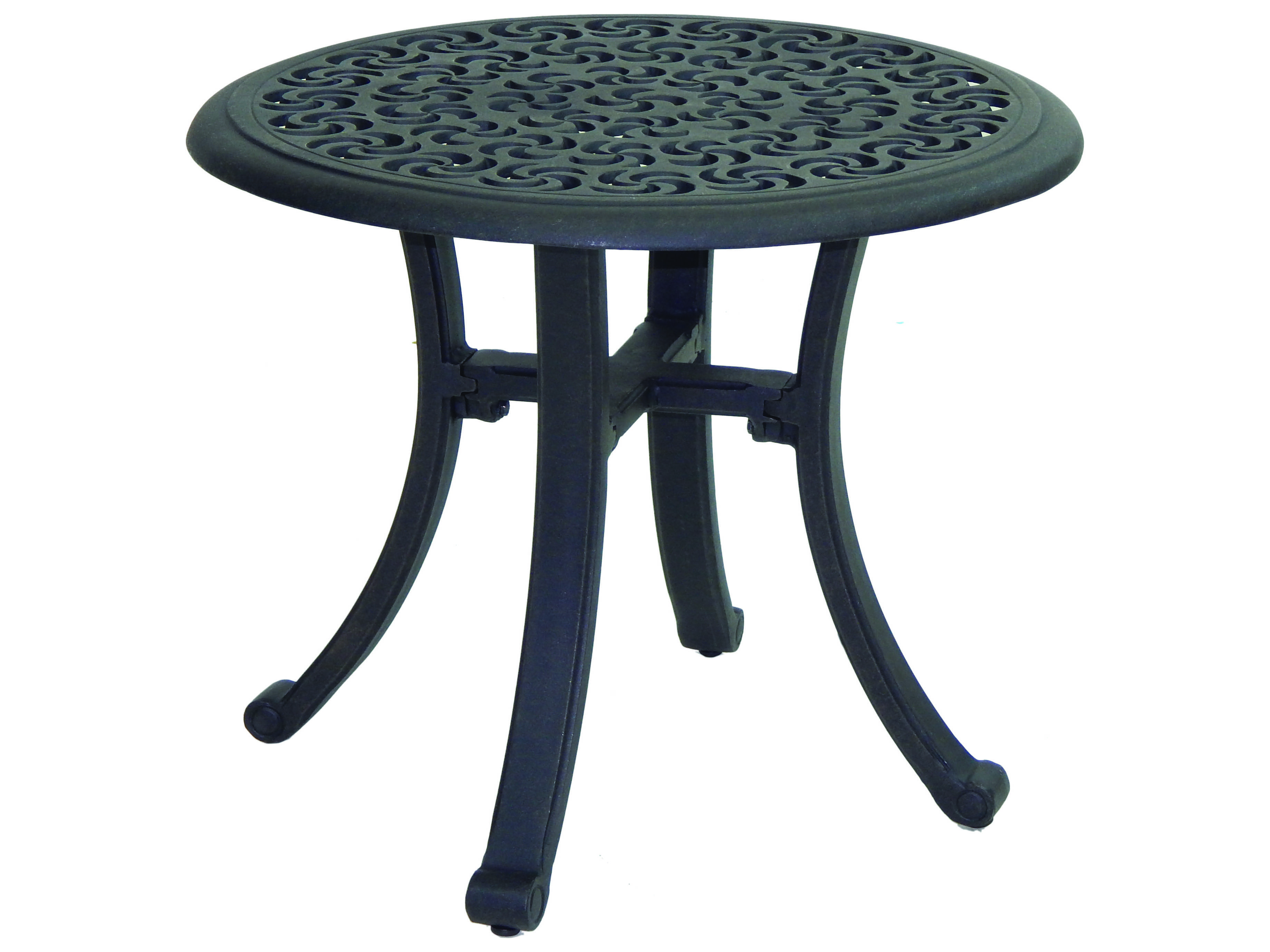 cast aluminum patio end tables