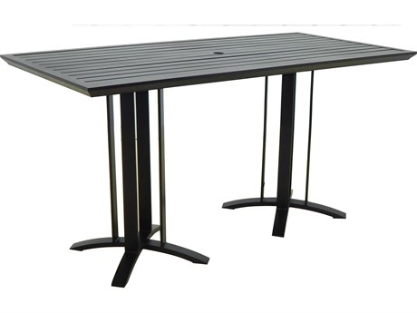 Castelle Moderna Cast Aluminum 74W x 35.5-36D Rectangular Counter Table