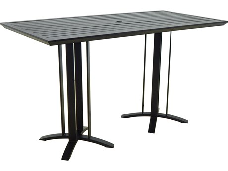 Castelle Moderna Cast Aluminum 74W x 35-36D Rectangular Bar Table