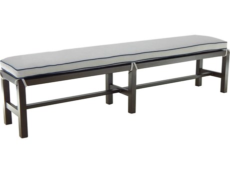 Castelle Classical Cast Aluminum Bench with seat pad