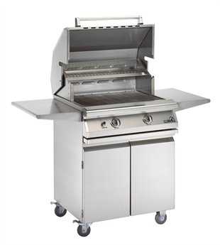 PGS Grills Legacy Newport Gourmet 30'' On-Cart Propane BBQ Grill with Rear Burner and Rotisserie