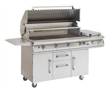 PGS Grills Legacy Big Sur Gourmet 51'' On-Cart Propane BBQ Grill with Rear Burner and Rotisserie