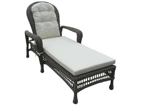 Panama Jack Carolina Beach Aluminum Wicker Stackable Chaise Lounge