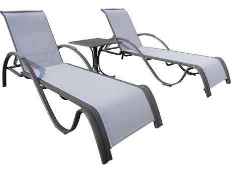 Panama Jack Newport Beach Wicker 3 PC Chaise Lounge Set