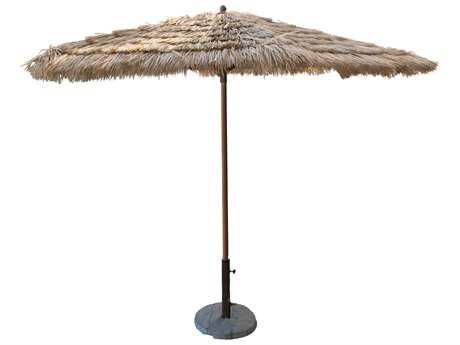 Panama Jack Tiki 9 FT Thatch Aluminum Crank Umbrella