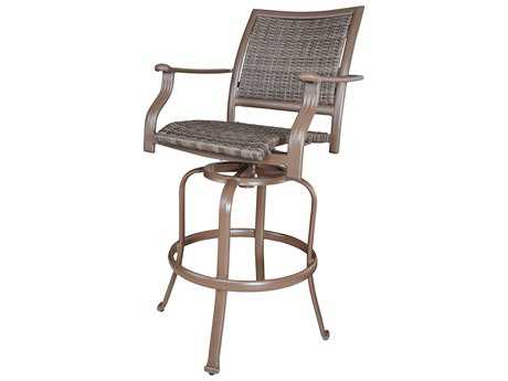 Panama Jack Island Cove Wicker Swivel Barstool