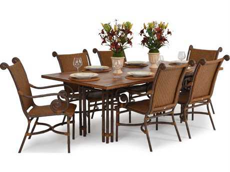 Palm Springs Rattan Aluminum 2400 Series Dining Set