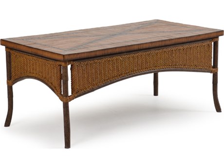 Palm Springs Rattan Aluminum 2400 Series 20 x 48 Rectangular Cocktail Table