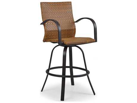 Palm Springs Rattan Aluminum 3200 Series Swivel Bar Stool w/ Arms