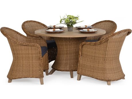 Palm Springs Rattan 6500 Series Wicker Dining Set