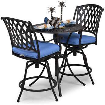 Palm Springs Rattan Cast Aluminum 7100 Series Counter Height Set
