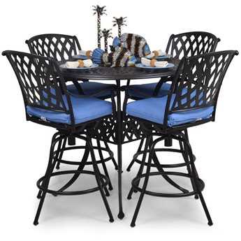 Palm Springs Rattan Cast Aluminum 7100 Series Bar Set