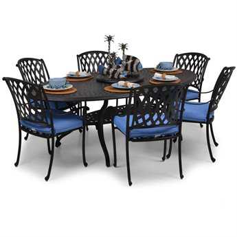Palm Springs Rattan Cast Aluminum 7100 Series Dining Set
