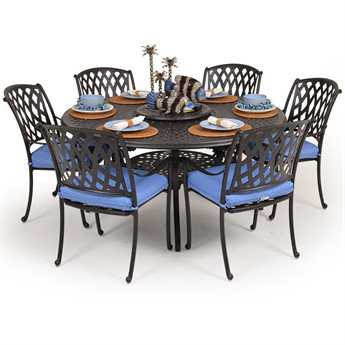 Palm Springs Rattan Cast Aluminum 7100 Series Dining Set