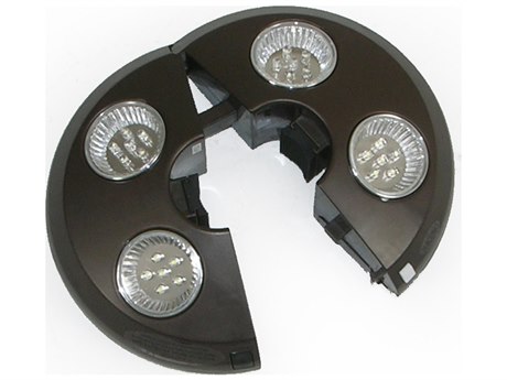 Palm Springs Rattan 4-Light Snap LED Lighting for Market Umbrellas & Cantilevers