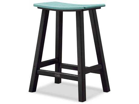 POLYWOOD® Contempo Recycled Plastic Saddle 24'' Bar Stool