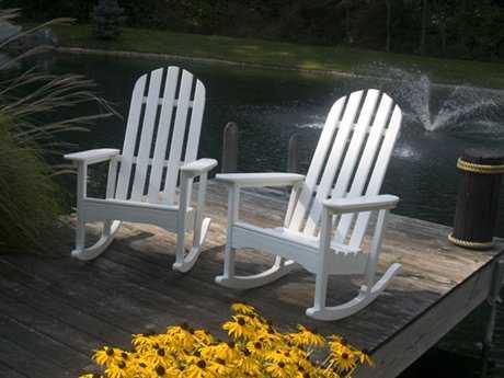 POLYWOOD® Classic Adirondack Recycled Plastic Rocking Chair Set