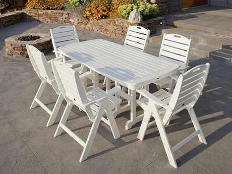 POLYWOOD® Nautical Recycled Plastic Dining Set