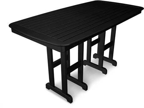 POLYWOOD® Nautical Recycled Plastic 72 x 37 Rectangular Counter Table