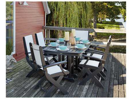 POLYWOOD® Coastal Recycled Plastic 7-Piece Dining Set