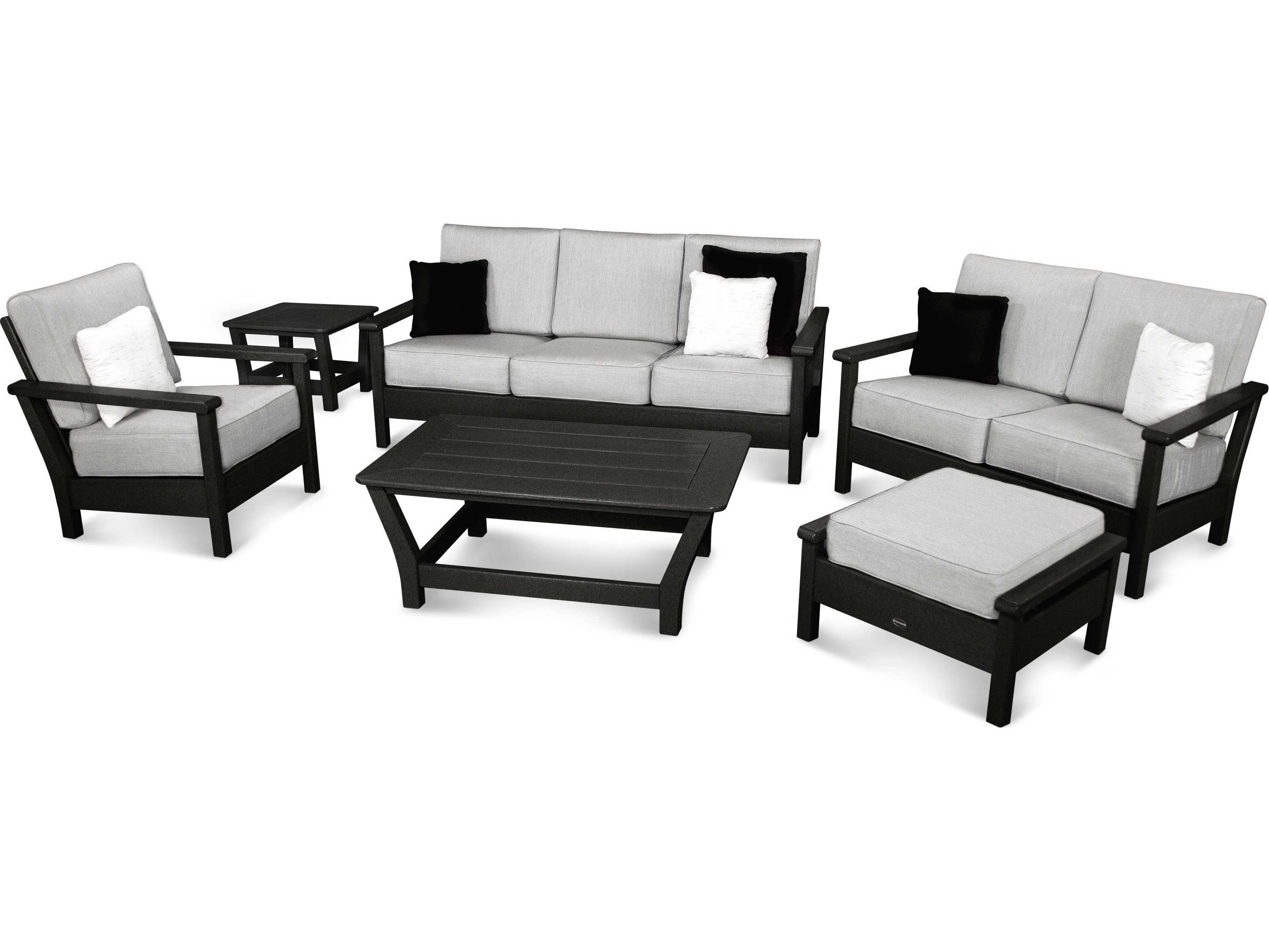 POLYWOOD® Harbour Recycled Plastic 6Piece Outdoor Living Set with