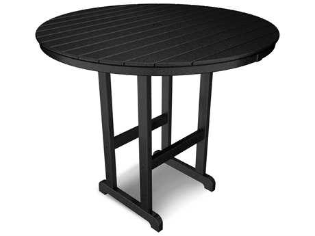 POLYWOOD® Traditional Recycled Plastic 48 Round Bar Height Table