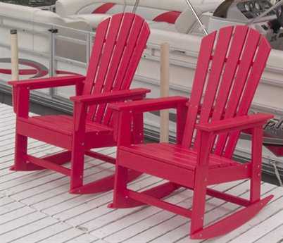 POLYWOOD® South Beach Recycled Plastic Pool Adirondack Rocker Set