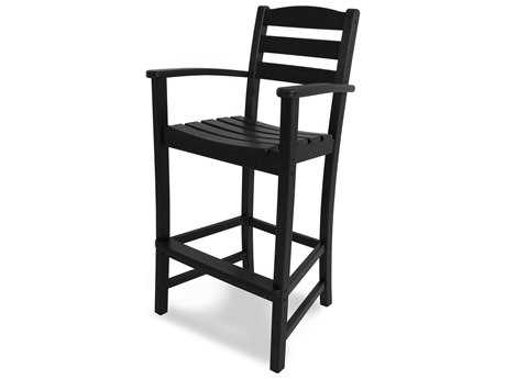 POLYWOOD® La Casa Cafe Recycled Plastic Arm Bar Stool