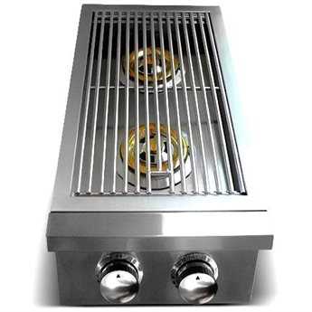 RCS Grills Premier Series Stainless Propane Double Side Burner - Slide-In