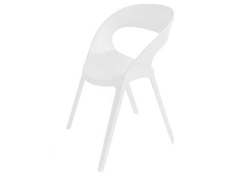 Resol Carla Recycled Plastic White Arm Chair