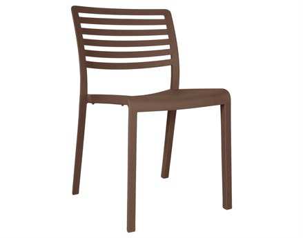 Resol Lama Recycled Plastic Chocolate Side Chair