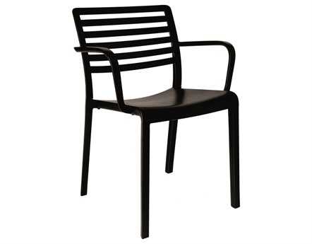 Resol Lama Recycled Plastic Black Arm Chair
