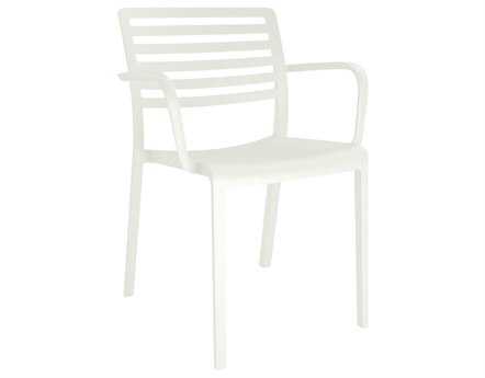 Resol Lama Recycled Plastic White Arm Chair