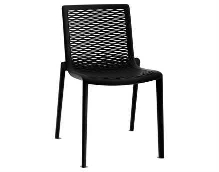 Resol Net Kat Recycled Plastic Black Side Chair