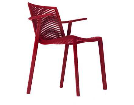 Resol Net Kat Recycled Plastic Red Arm Chair