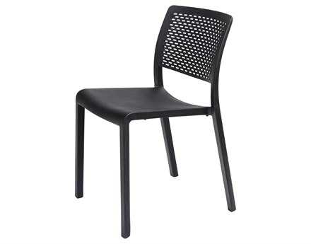 Resol Trama Recycled Plastic Black Side Chair