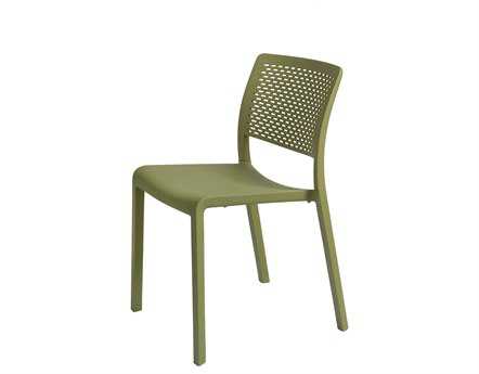 Resol Trama Recycled Plastic Green Olive Side Chair