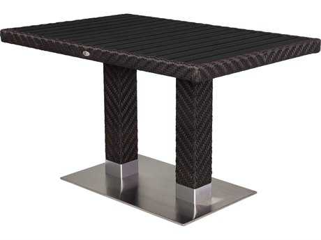 Source Outdoor Furniture Arizona Wicker 48 x 32 Rectangular Dining Table