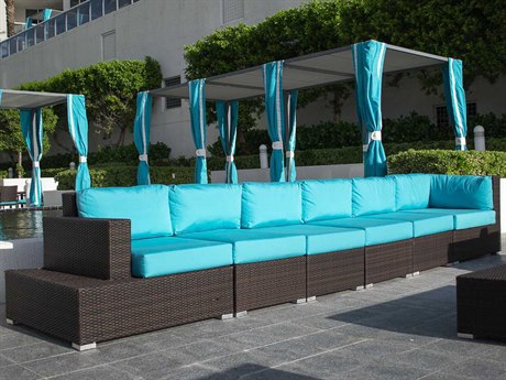 Source Outdoor Furniture Manhattan Wicker Sectional Lounge Set