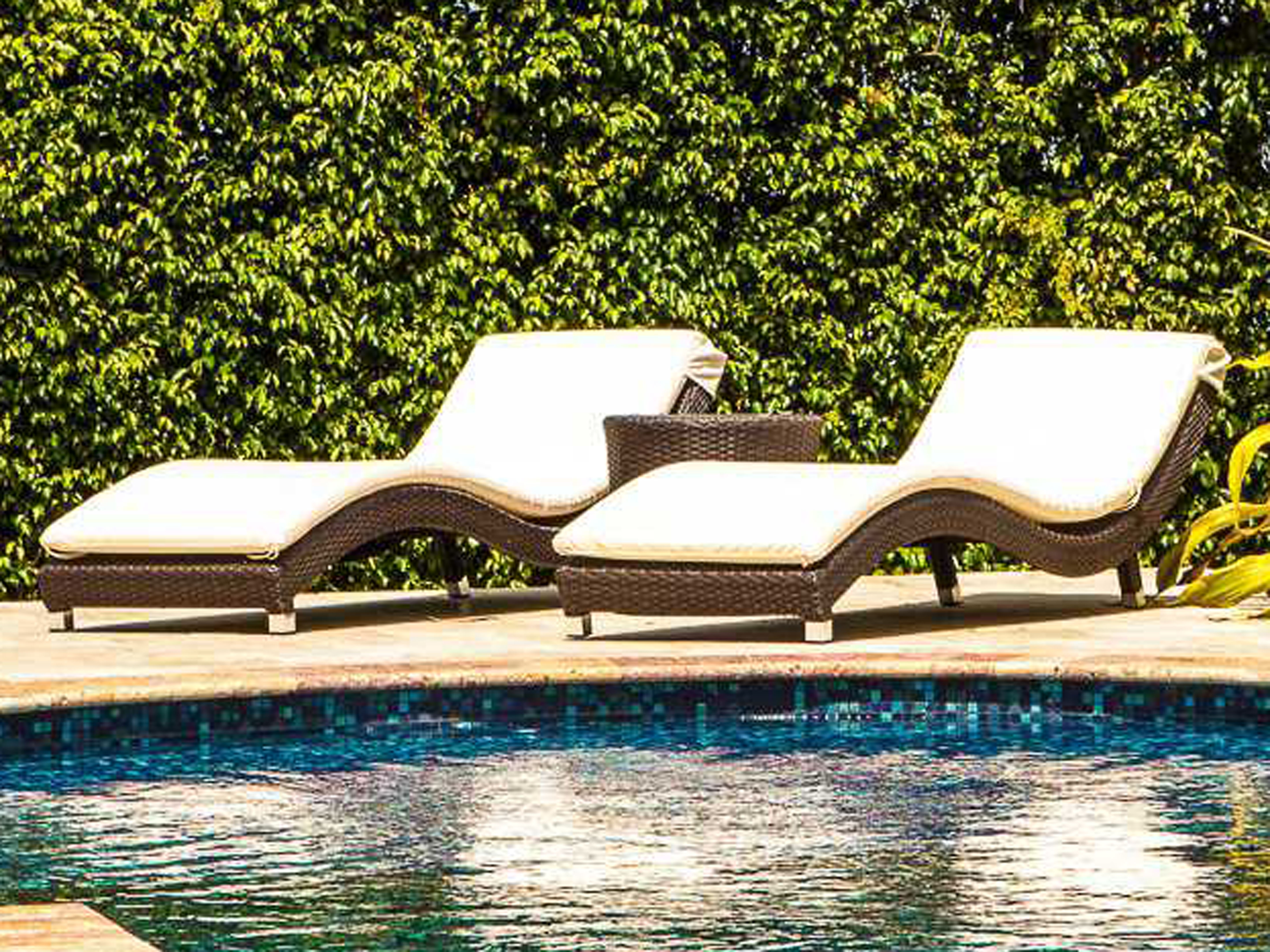 Source Outdoor Furniture Wave Wicker Armless Chaise 