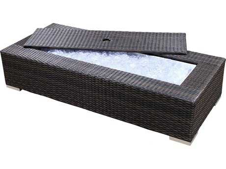 Source Outdoor Furniture King Wicker 60 X 26 Rectangular Ice Coffee Table