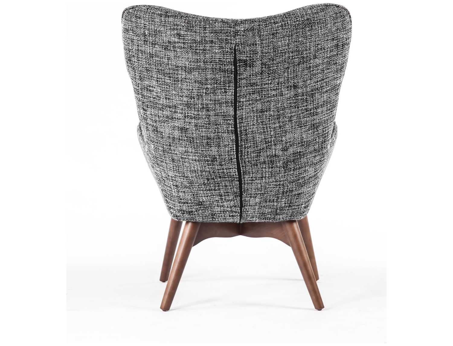 Stilnovo Teddy Bear Black Accent Chair with Ottoman | FYC906TWBLK
