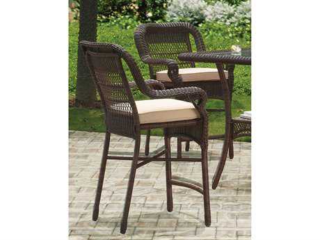 South Sea Rattan Montego Bay Wicker Cushion Arm Bar Stool