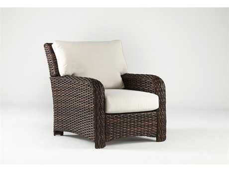 South Sea Rattan Patio Done Quick St Tropez Wicker Cushion Arm Lounge Chair