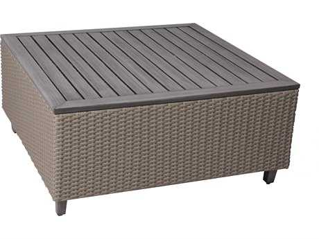 Suncoast Haven Wicker 42 Square Coffee Table