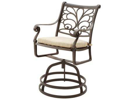 Suncoast Windsor Cast Aluminum Cushion Arm Swivel Counter Stool