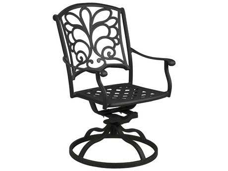 Suncoast Windsor Cast Aluminum Metal Arm Swivel Rocker Dining Chair