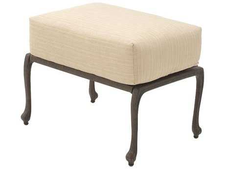 Suncoast Presidio Cast Aluminum Cushion Ottoman