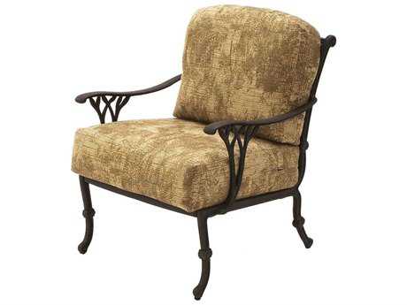 Suncoast Olympia Cast Aluminum Cushion Arm Lounge Chair