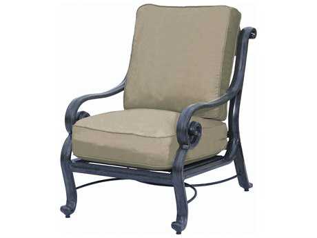 Suncoast San Marco Cushion Cast Aluminum Arm Lounge Chair